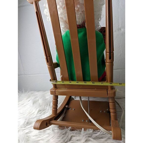 Santa's Best Animated Collectible Santa 18” Santa Claus in Moving Rocking chair - Picture 13 of 16
